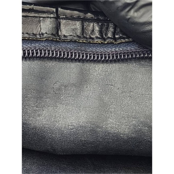 SOLDAuthentic Christian Dior Vintage Trotter Canvas Shoulder Bag Navy Blue/Beige - Picture 4 of 16